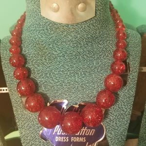 Splendette Red Sparkle Necklace